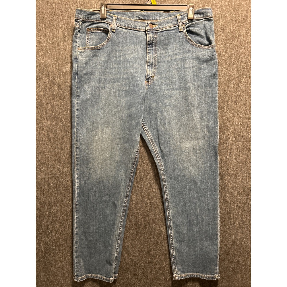 Wrangler Jeans Mens 40x32(31) Blue Relaxed Straight Leg Denim Workwear Utility‎